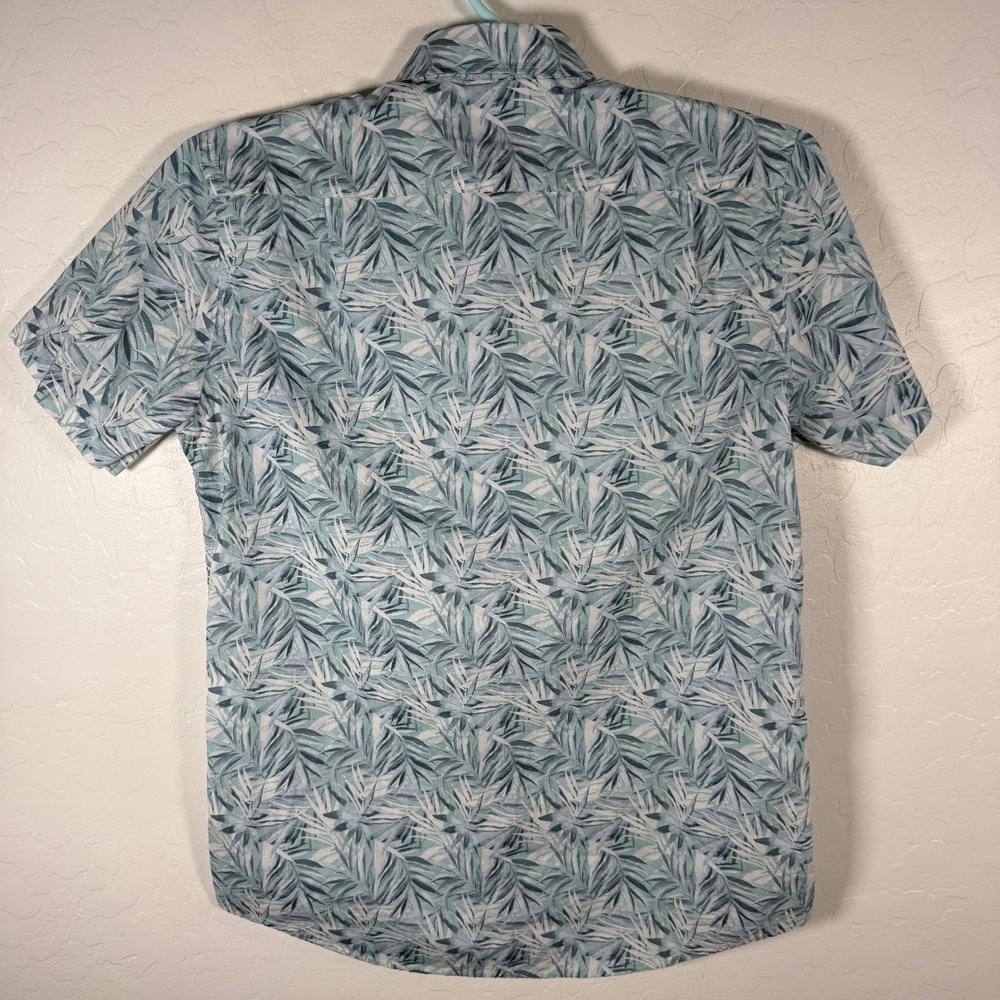 Rodd & Gunn Shirt Mens L Green Palm Leaf Sports Fit Cotton Casual Floral Button - Picture 3 of 8